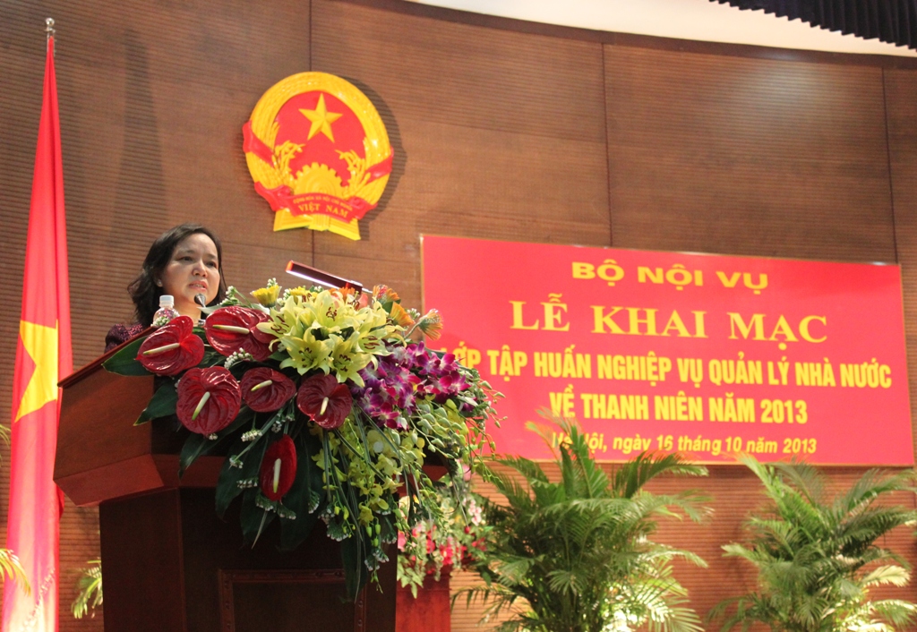 Lễ Khai mạc Lớp tập huấn nghiệp vụ quản lý nhà nước về thanh niên năm 2013